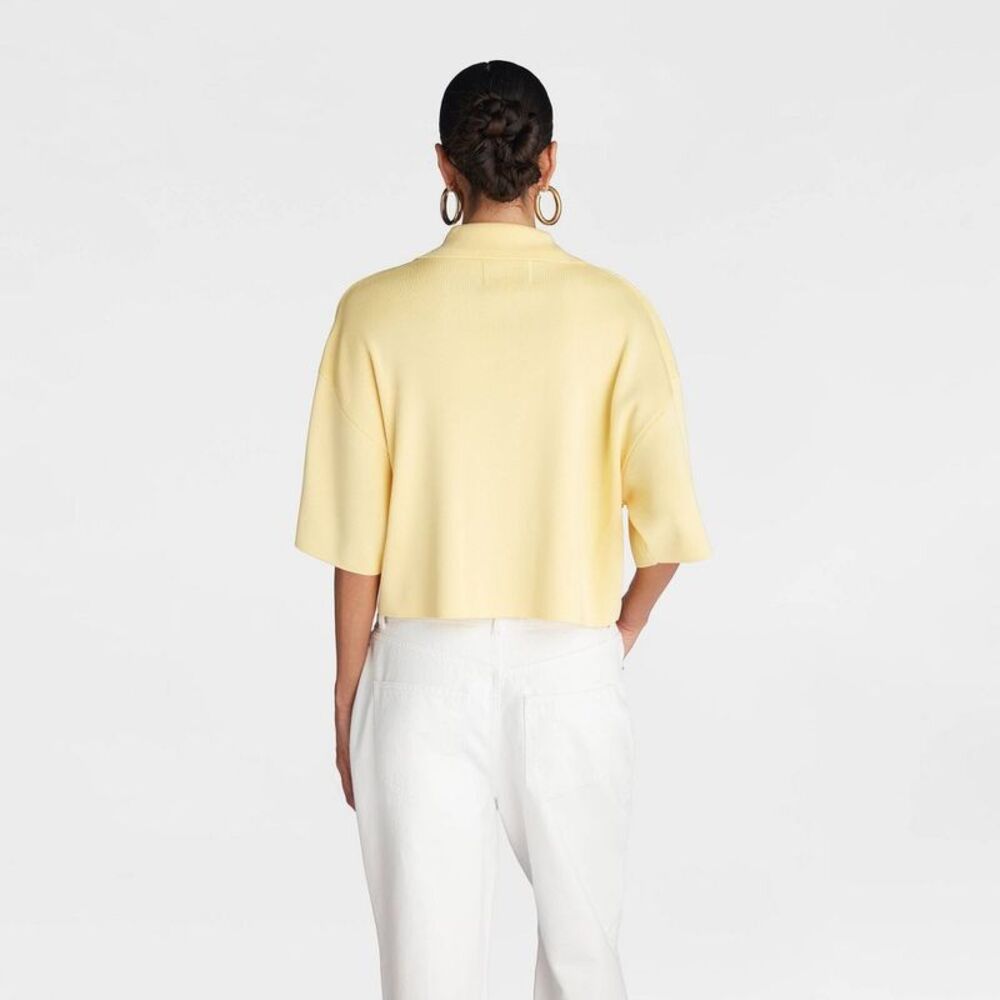 KBB by Kahlana -  Women's Short Sleeve Boxy 'The Crop Yellow - Picture 2 of 3